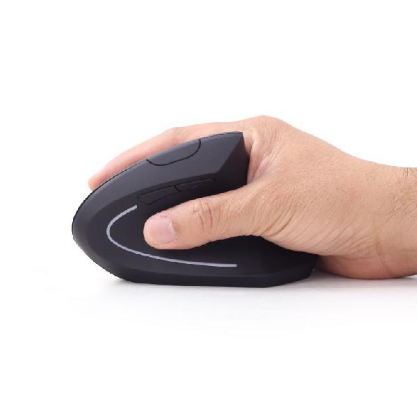Gembird Draadloze Ergonomische muis, rechtshandig, instelbaar 800 - 1600 DPI, optisch, 6-knops, met USB Nano ontvanger, 95 x 65 x 36 mm