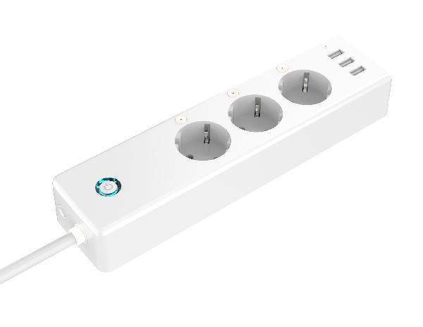 Gosund P1, smart stroomverdeeldoos, 3 smart stopcontacten, 3 smart USB poorten, Alexa and Google Home compatible