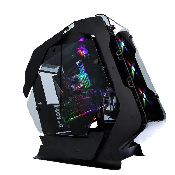 Zalman Z-Machine 500, Open frame Case (ATX Mid Tower) / - 2mm of Full anodized Aluminum chassis / - 5mm of Curved Tempered Glass on front, top and flat glass on left & right side / - 4 x 120mm RGB fans included (SF120) / - Z-SYNC included