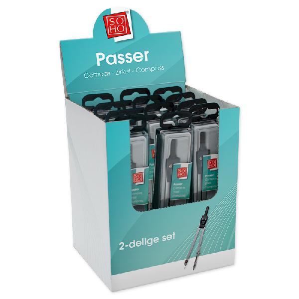 SOHO Passer zwart 2-delig