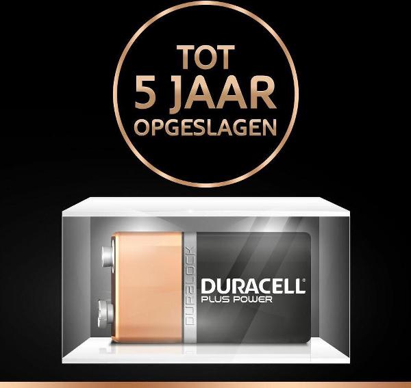 Duracell Plus 9V batterij alkaline