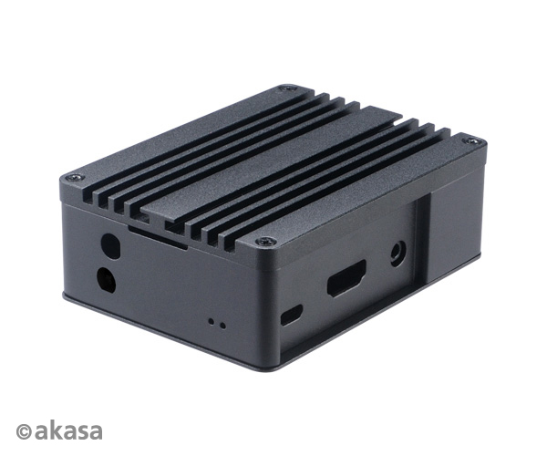 Akasa Pi III Extended Aluminium case with Thermal Modules for Asus Tinker/S and Raspberry Pi 3B+/B (SD Slot concealed)