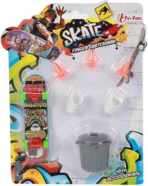 Toi Toys Vingerskateboard met accessoires