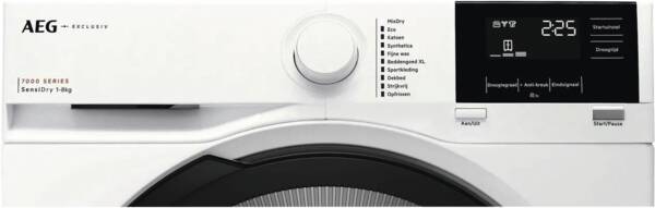 AEG Warmtepompdroger TR7BOCHUM 8 kg Startuitstel AEG ProSense-technologie Opfrissen Kreuk- en strijkvrij Sport Energieklasse A++ breedte: 59,6 cm hoogte: 85 cm diepte: 66,3 cm