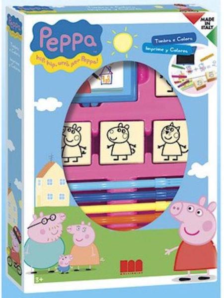 Peppa Pig stempeldoos met 4 stempels
