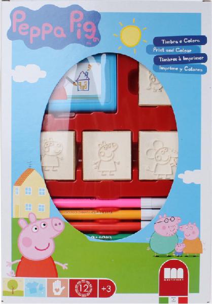 Peppa Pig stempeldoos met 4 stempels
