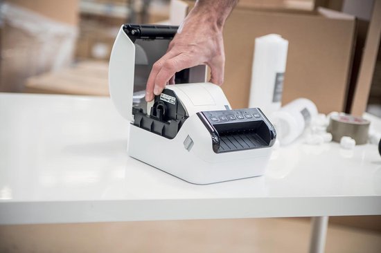 Brother QL-1110NWB labelprinter Direct thermisch 300 x 300 DPI 110 mm/sec Bedraad en draadloos Ethernet LAN DK Wifi Bluetooth