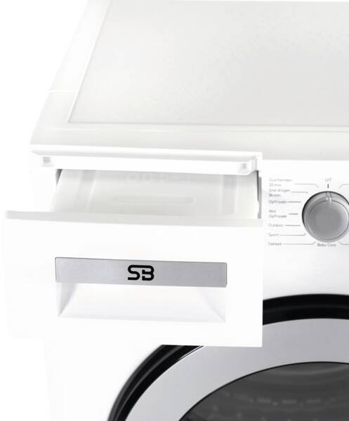 SB Warmtepompdroger SB4574 - wit - 8 kg 15 Programma Startuitstel LED-Display Resttijdaanduiding Tijdprogramma LED trommelverlichting Condenswaterafvoer Energieklasse E breedte: 59,6 cm hoogte: 84,5 cm diepte: 56,3 cm