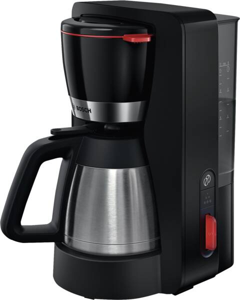 Bosch Koffiemachine TKA6M273 - zwart - 12 koppen 1,1 liter Instelbare koffiesterkte Afneembaar waterreservoir Druppelstop Indicatie ontkalken Instelbare waterhardheid 1000 Watt Automatische uitschakeling Thermoskan RVS uitvoering
