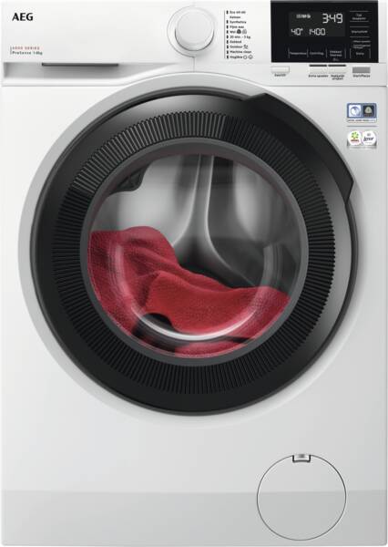 AEG Wasautomaat LR6ALPHEN - wit - 8 kg 1600 Toeren ProTex trommel Startuitstel Display AEG ProSense-technologie Energieklasse A breedte: 59,6 cm hoogte: 84,7 cm diepte: 57,2 cm