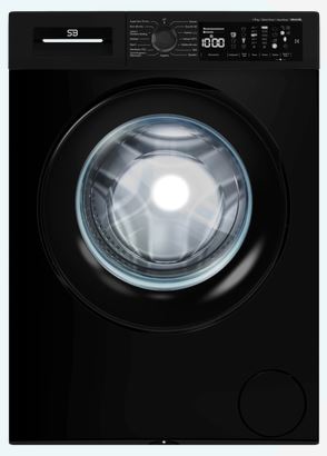 SB Wasmachine SB4545BL 9KG - zwart - 1400 RPM Aquastop Energieklasse A